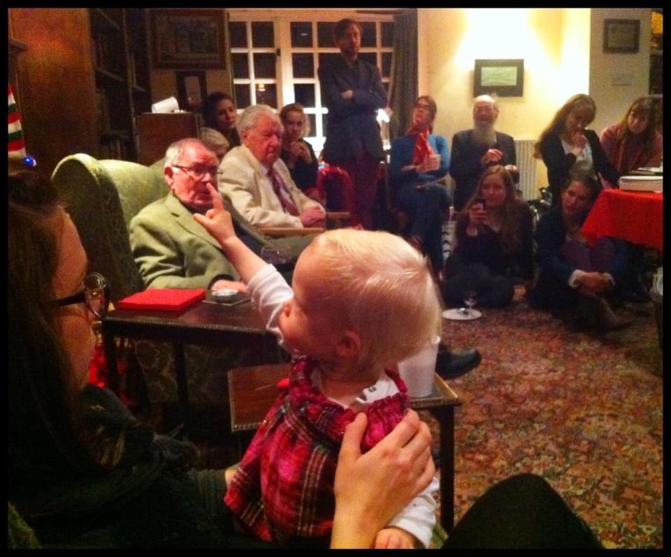 The first is this: a toddler sticking her finger up Walter’s nose (Picture 3 below). I take credit for the timing of this photo taken at the Kilns, the residence of the Lewis Brothers and later Lewis’s wife, Joy. My firstborn just turned six and cherishes this early memory.