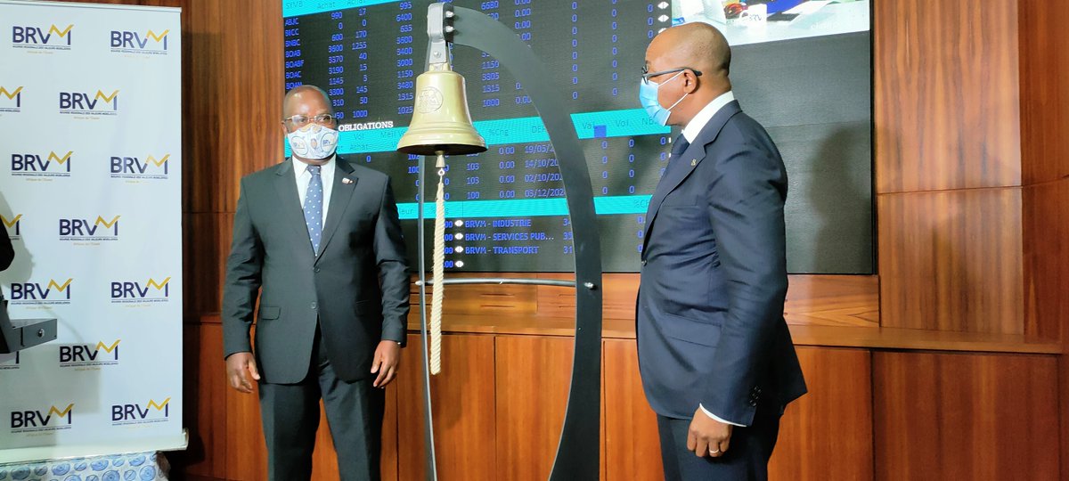 J’ai eu l’insigne honneur de procéder à l’ouverture officielle ce jour de la séance de cotation de la <a href="/BRVM_UEMOA/">BRVM</a> j’ai par la suite eu une séance de travail très utile avec les autorités de cet outil important du financement des États et des entreprises privées de <a href="/UEMOA_Officiel/">UEMOA_Officiel</a>