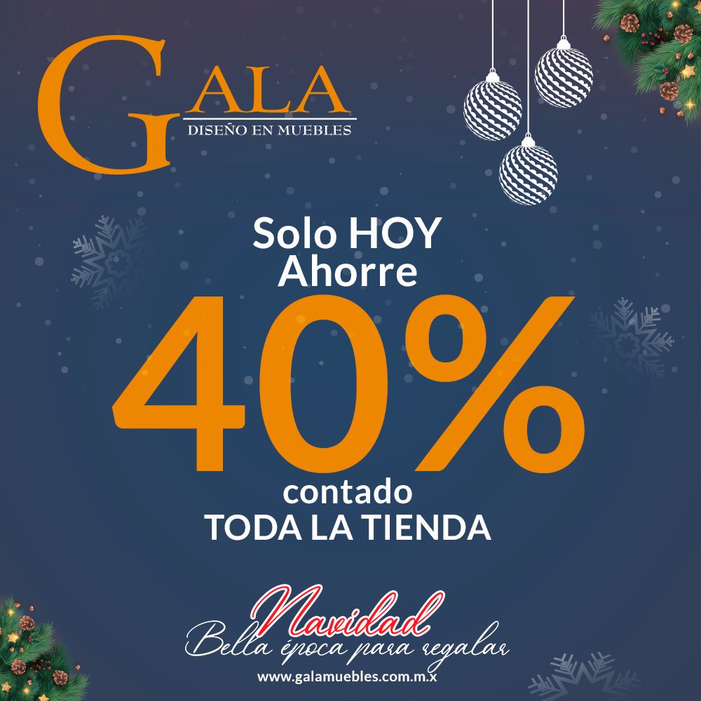 Hoy último día de nuestros estelares del 2020 con un 40% en precio de contado en TODA LA TIENDA