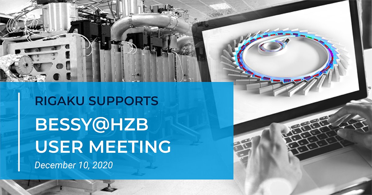 Rigaku Innovative Technologies will be in attendance at the virtual BESSY@HZB User Meeting 2020 on Dec 10.

Visit our event page for synchrotron news from Rigaku and our latest optic research:

rigaku.com/user-meeting/B…

#Xray #synchrotron #rigaku