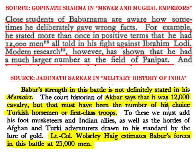 But, leftist Historians conclude a probability which like of Owaisi exploit, of Rana Sanga inviting Babur based on a passing reference in Baburnama.We'll go to that, but 1st, let's see whether Babur always spoke Truth or not?It's proven that Babur lied many times in his memoir.
