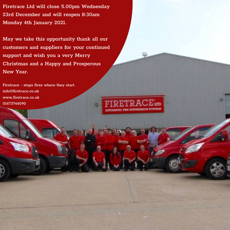 firetrace_uk's tweet image. FIRETRACE CHRISTMAS SHUT DOWN 2020
Firetrace will close 5.00pm 23rd December and will reopen 8:30am 4th January 2021. May we take this opportunity thank all our customers and suppliers for your continued support and wish you a very Merry Christmas and a Happy New Year.