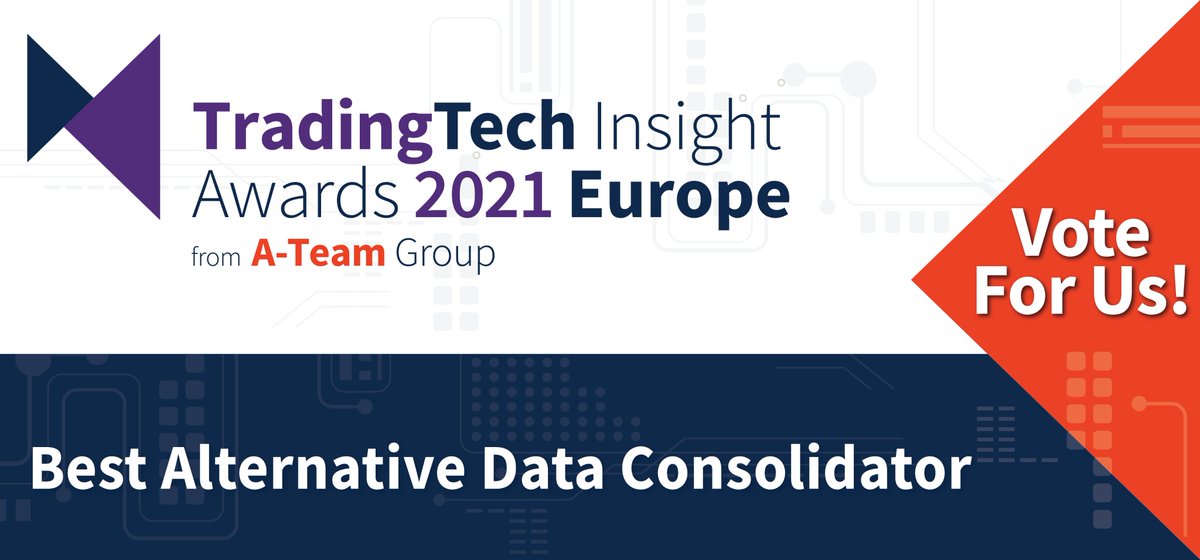DemarchiElodie's tweet photo. I am pleased to announce that @KaikoData made it to the shortlist to win the 2021 Europe Trading Tech Insight Awards in the category "Best Data Consolidator"!

Please vote for us: https://t.co/OYC7tiob3c ! https://t.co/h2V6wSRE9v