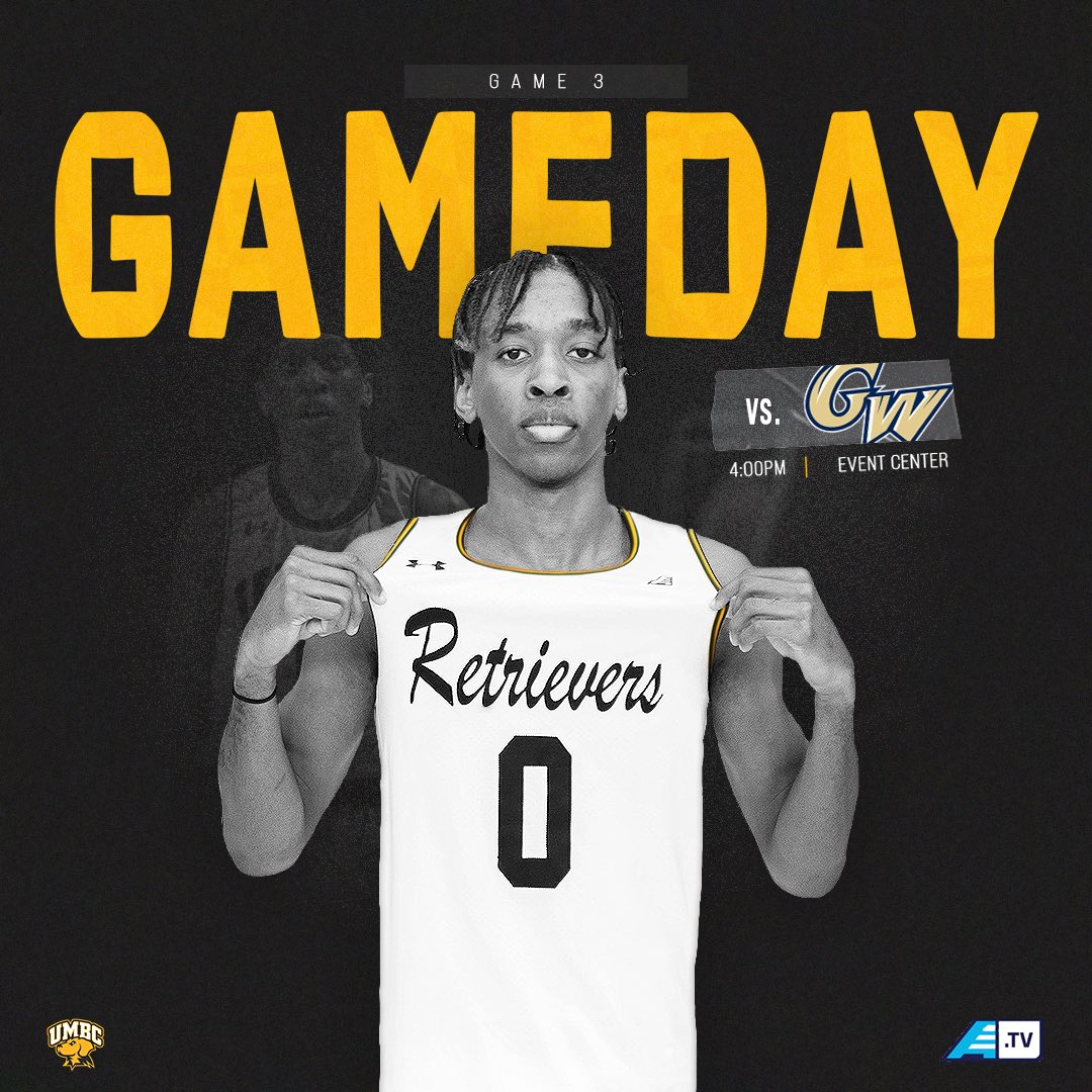 Home opener.

🆚 <a href="/GW_MBB/">GW Men's Basketball</a> 
🕓 4:00 PM
🖥 americaeast.com/watch/default.…

#RetrieverNation