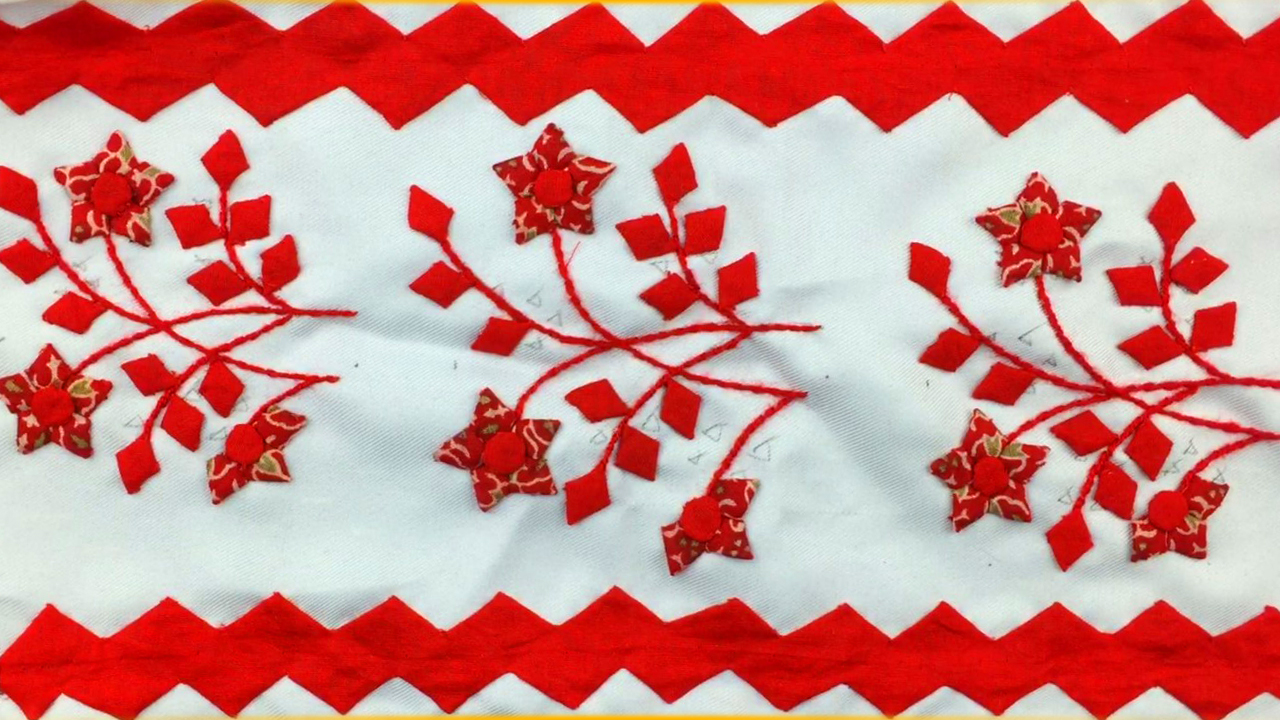 Simple Hand Embroidery Designs For Sarees