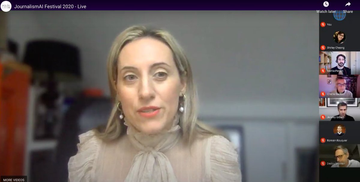 "I believe there is a very bright future for AI within the newsroom and in general in content," says <a href="/the_bluebell/">Ana Jakimovska</a> at <a href="/CultureTrip/">Culture Trip</a> #JournalismAI