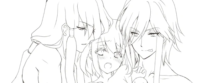 線画完成?✨✨✨
自分で言うのもなんだけどはえーーーwww(勢いってコワイね…?

3枚同時にやってるけど、今他2枚ラフ中だから、ラフ出来上がってたこっちの方が早かったでござる!!!(笑
因みにこれ差分あります!!! 