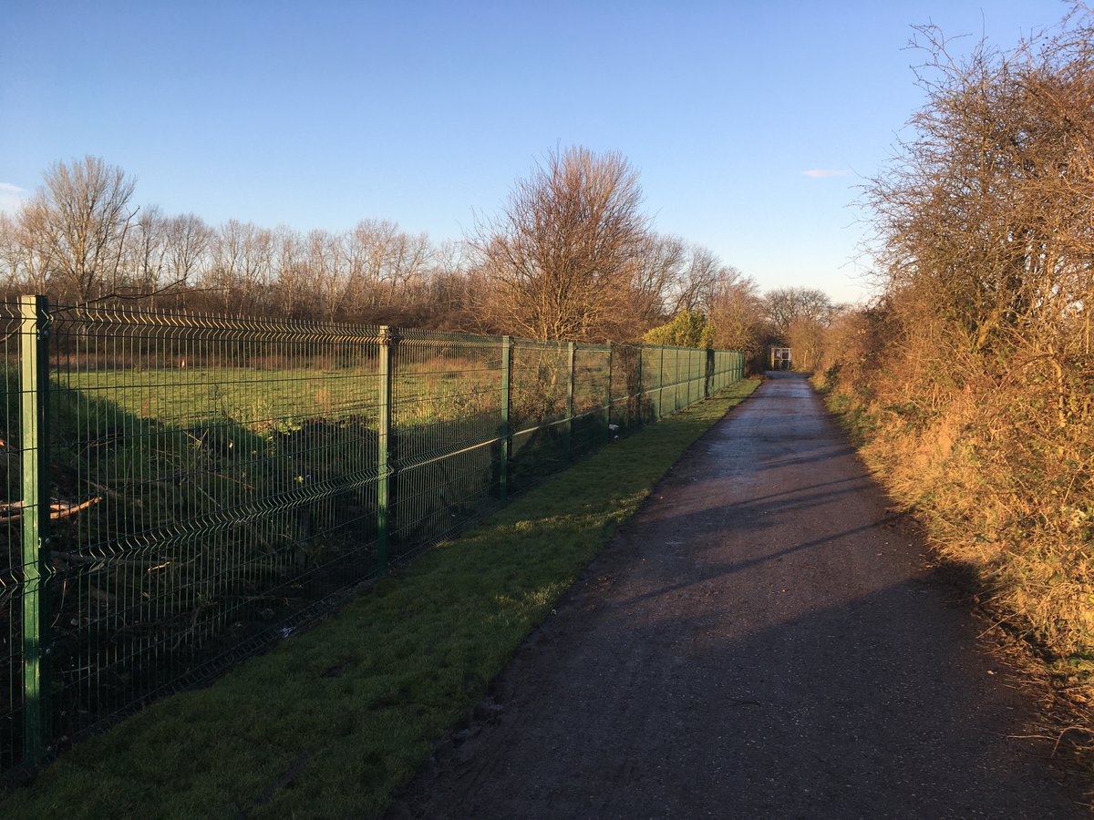 Last week were told that the hedgerows along the west side of Nelstrop Road North had been torn up and replaced with fencing, so we went down to have a look. Compare this to how it used to look on Google Maps.