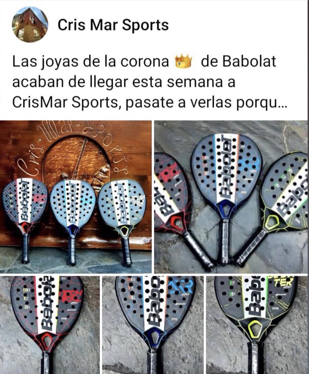 Pasaros a verlas, apoyamos el comercio local de calidad, porque en Crismar Sports el trato es excelente y el material inmejorable, no hay nada que no encuentres allí.