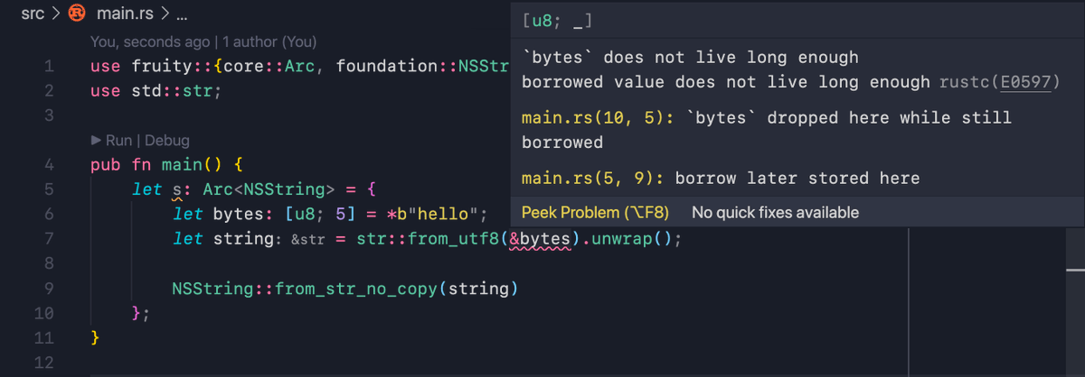 NikolaiVazquez's tweet image. I just implemented safe #objc no-copy strings in #rustlang 🥳