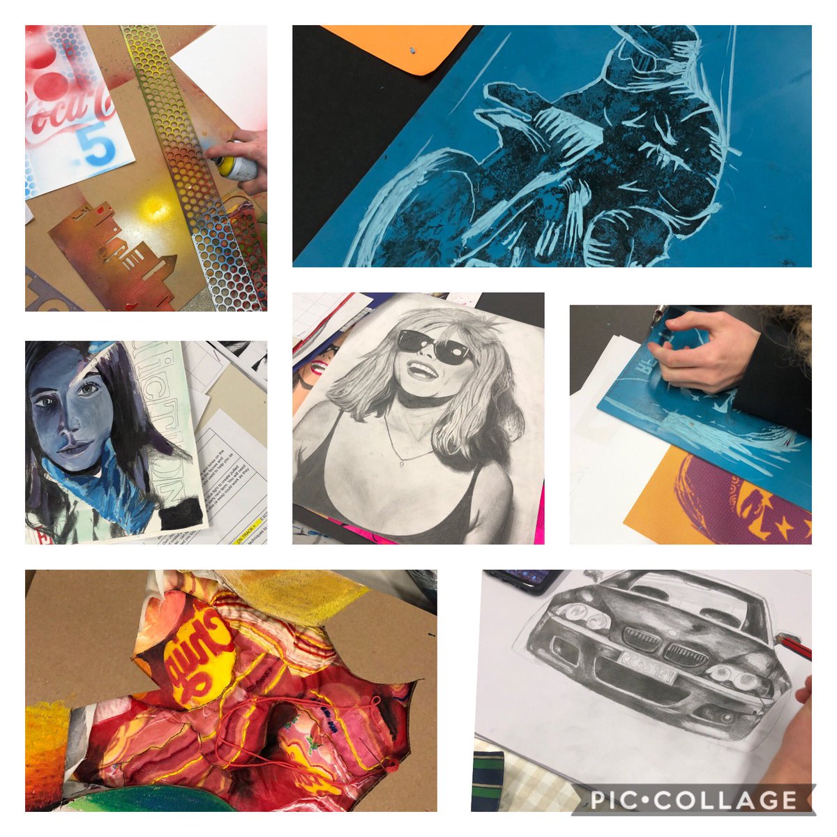 I love how busy an art room can be, year 11 working hard painting, drawing, printing, sewing, spraying. Well done year 11 - this is great to see! <a href="/DownendschNews/">Downend School</a> <a href="/DownendY11/">Downend Year 11</a>
