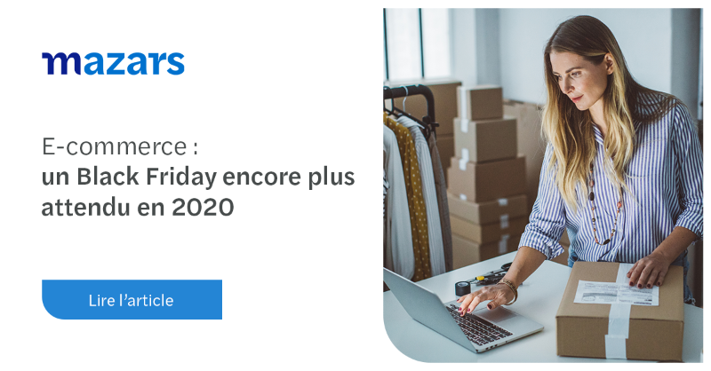 ForvisMazarsFR's tweet photo. Le #ecommerce a connu un développement spectaculaire depuis le premier confinement. La crise aura donc eu pour effet d’accélérer la transformation des modes de consommation et de propulser le développement de la vente en ligne. Quels seront les résultats du #BlackFriday 2020 ? ⬇️