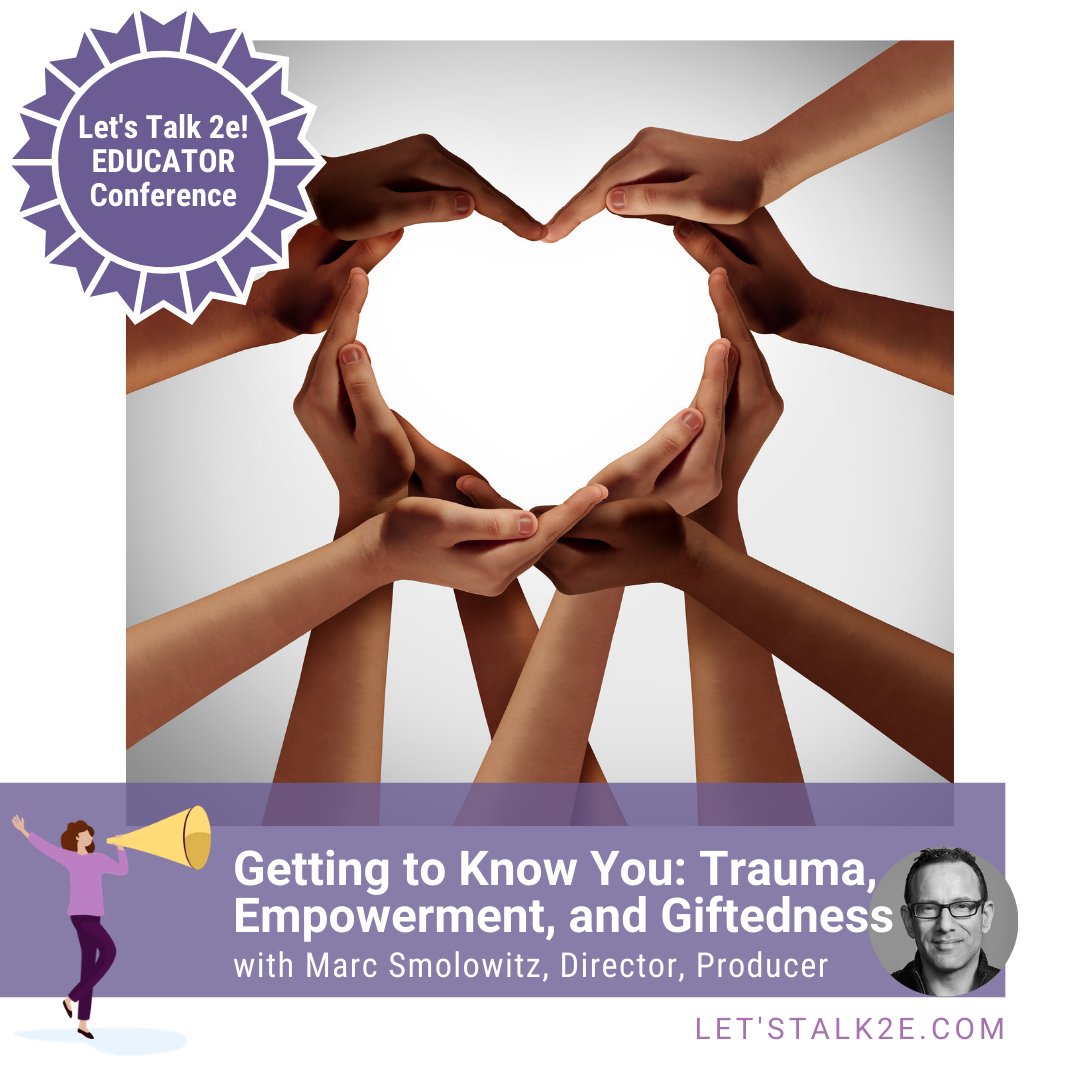 theGwordfilm's tweet photo. Join @MarcSmolowitz at the upcoming Let’s Talk 2e virtual conference for Educators, launching January 25th, 2021.
Learn more, register today! 👉 https://t.co/v2rtYbOREb
#TheFutureIsGifted #TheGWord #LetsTalk2e #gifted #trauma #traumainformed #storytelling #giftedandtalented https://t.co/AuQm5zyEQt