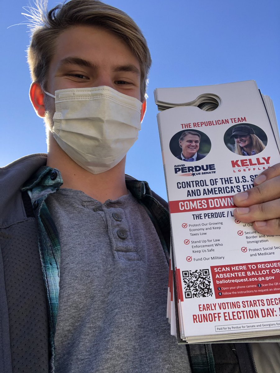 tylernewcombemn's tweet photo. Region 15 is out in force today. No stone will be left unturned to make sure we save our country and #holdtheline in GA.                               🗳 Early voting starts December 14th . Make a plan to vote today!  #LeadRight https://t.co/aHBPCNeXpB