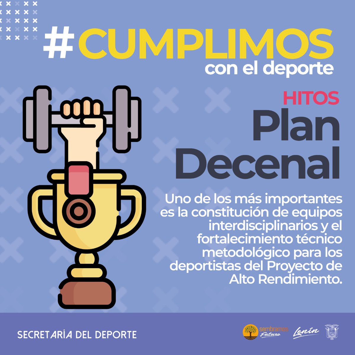 DeporteEc's tweet photo. El #PlanDecenalEc permite mantener el liderazgo y posicionamiento internacional del país a través de la consecución de logros deportivos, gracias a la estructura del Plan de #AltoRendimientoEc. 
#CumplimosConElDeporte https://t.co/USLDQQQMsP