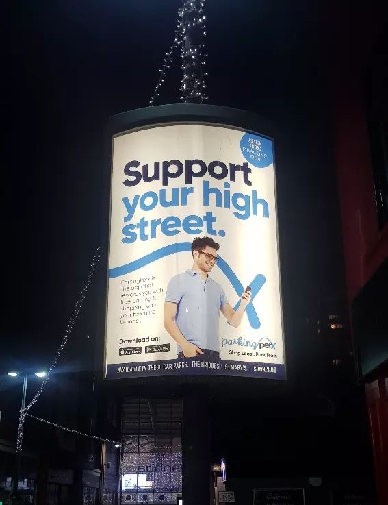 Mr_Perx's tweet photo. She said that "it would be a tough one to go with" but @jennybcampbell backed me anyway. And here we are at last, stuttered by 2 lockdowns, but live in Sunderland.

#DragonsDen #savethehighstreet #freeparking #shoplocalparkfree @BridgesSund @SunderlandBID @SunderlandCC https://t.co/CwJod3Fc4n