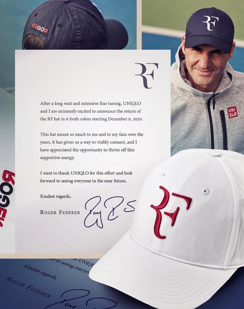 RF Tennis Cap UNIQLO Roger Federers signature Cap  Richie Tennis World