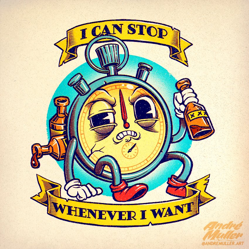 I can stop anytime! #oldschooltattoo #cartoon #cuphead #illustration
