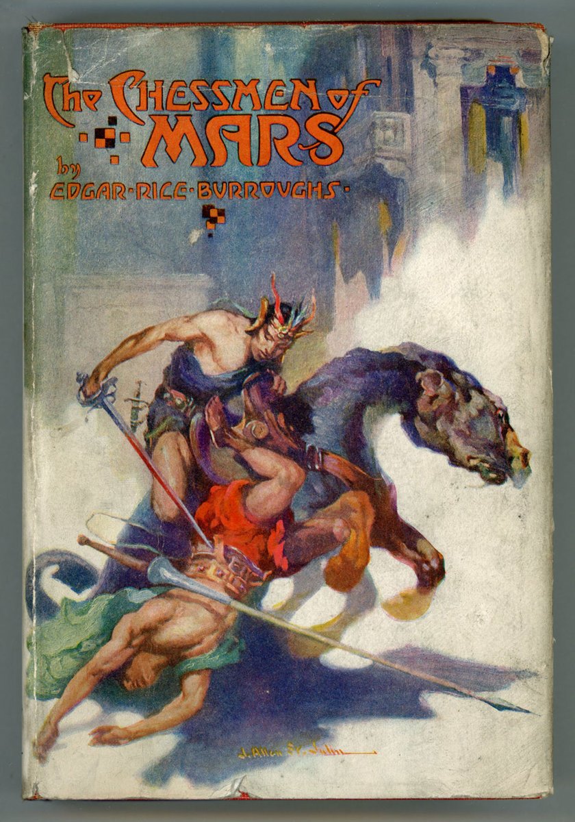 Some of the earliest images of ‘true’ aliens are therefore illustrations for science fiction from the late 19th early 20th century, including HG Well’s ‘War Of The Worlds’ by illustrator Henrique Alvim Corrêa in 1903 and the covers of the books by Edgar Rice Burroughs.