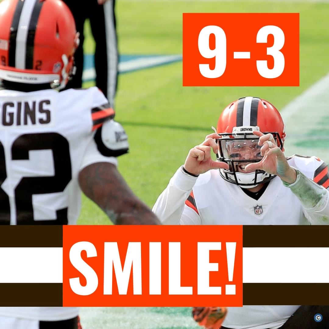 Overstuffed1's tweet photo. Another VICTORY MONDAY in the CLE 🧡🤎🏈 https://t.co/eq3shxMvXV