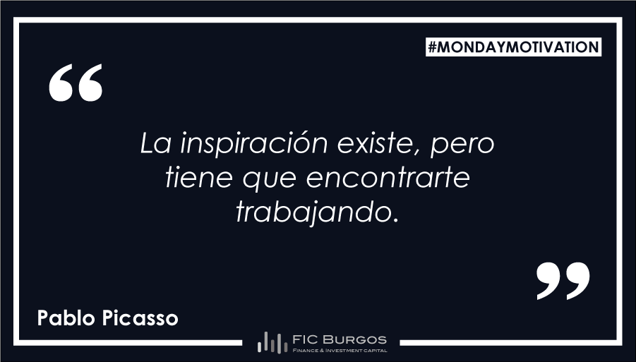 FIC_Burgos's tweet photo. "La inspiración existe, pero tiene que encontrarte trabajando."

Pablo Picasso

#inspiracion #trabajo #dedicacion #imaginacion #empresa #exito #economia #inversion #marketing #data https://t.co/3iap5dNc3F