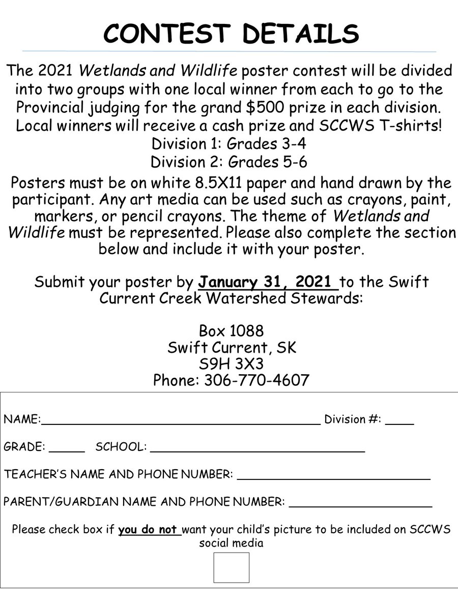 Remember if the kids are stuck at home they can enter our annual poster contest and win prizes! See contest poster for details! Let's see our watershed artwork!