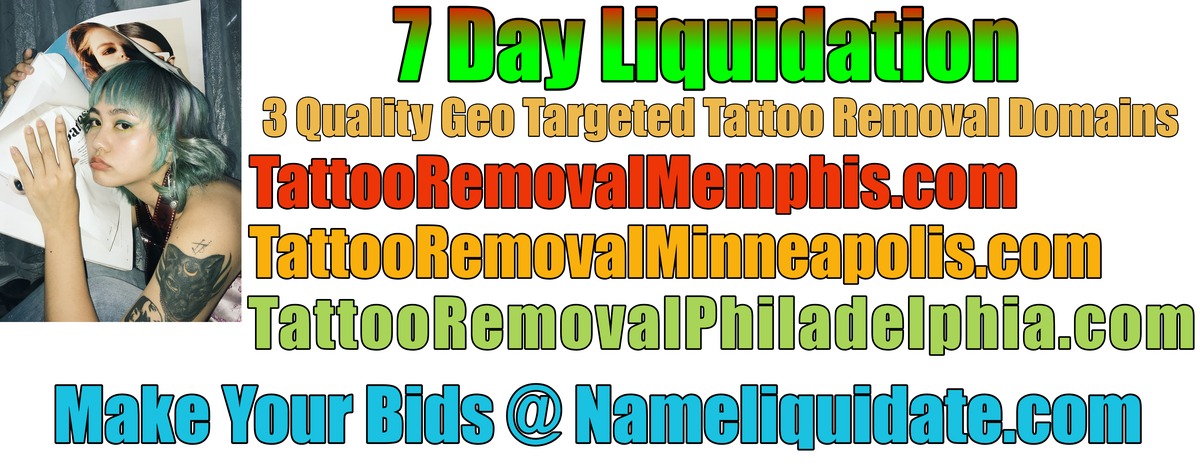 IMDomainer's tweet image. nameliquidate.com/tattooremovalp…