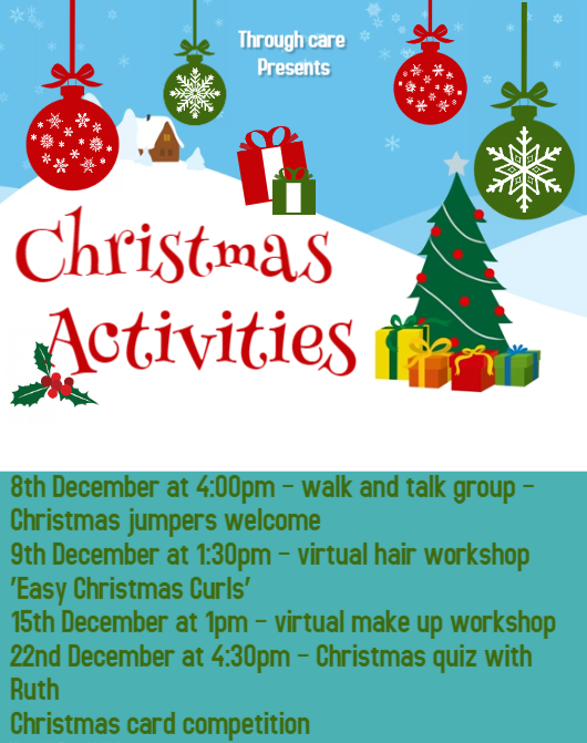 We are hosting Christmas Activities for our young people over the next couple of weeks! Be sure to join us and comment below what activities you want to take part in 😄