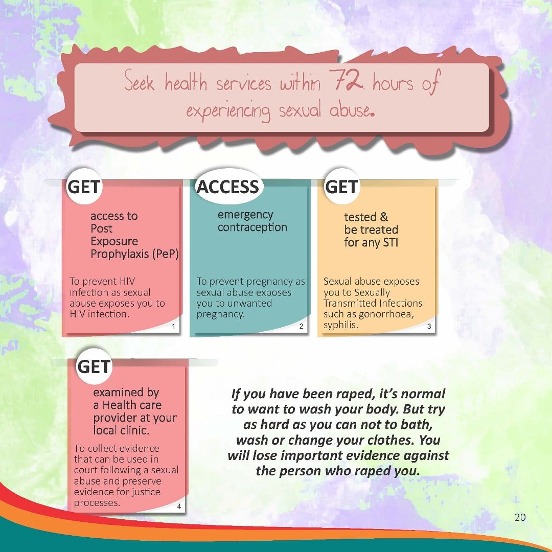 #DAY13 #childprotection #16DaysCampaign 

Seek health services within 72 hours of experiencing sexual abuse.

Call ChildLine 116
<a href="/16DaysCampaign/">Global 16 Days Campaign</a> <a href="/FamilysupportZ/">Familysupport_zw</a> <a href="/FACTzim/">FACT Zimbabwe</a> <a href="/healthtimeszim/">𝐇𝐞𝐚𝐥𝐭𝐡 𝐓𝐢𝐦𝐞𝐬</a> <a href="/OPHID_Trust/">OPHID</a> @SimukaiCPP <a href="/JCTZimbabwe/">Justice For Children</a> <a href="/childlinezim/">Childline Zimbabwe</a>  <a href="/MUSASAZIM/">MUSASA</a> <a href="/GBVnet/">GBV Prevention Net</a> <a href="/advc_zim/">Anti-Domestic Violence Council of Zimbabwe</a>