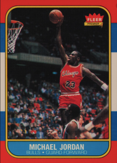 All the cards in  #86FLEER are valuable, but the real gem is the Jordan, which has been lifted this year by The Last Dance documentary.A mint (9/10 by PSA, the ratings company) can expect to fetch $25k. There are probably three or four Jordans in this box.