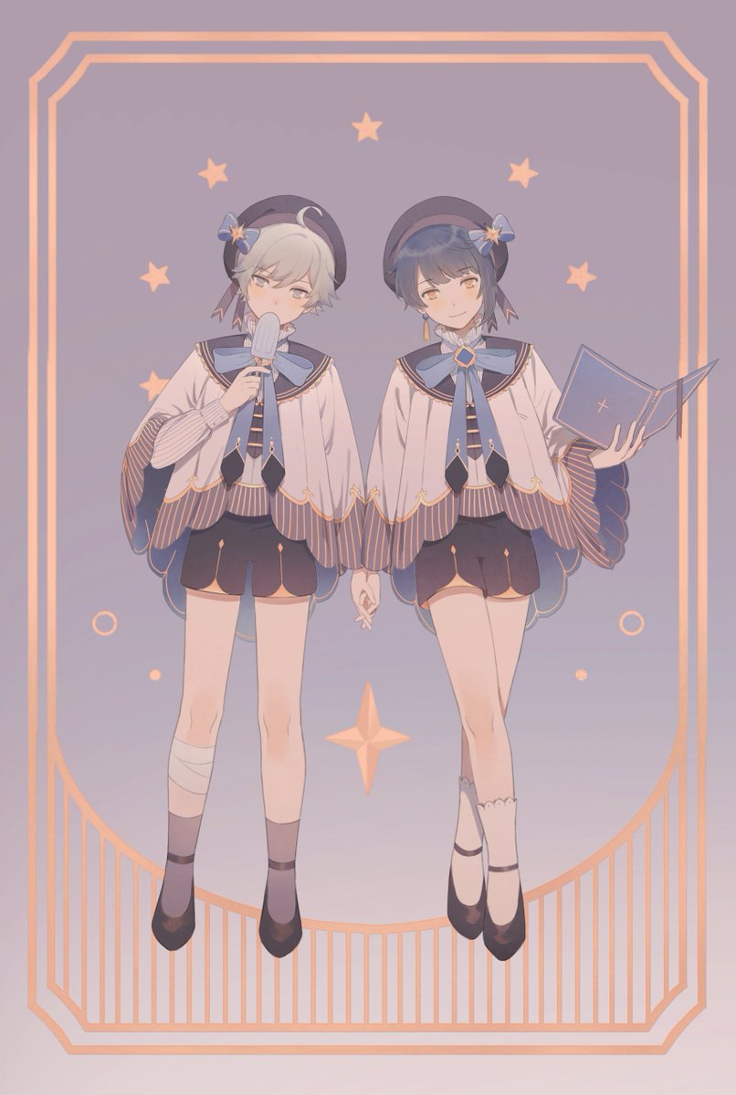 shinyshynii's tweet image. choir boys chongyun &amp;amp; xingqiu 💫 #genshinimpact #原神