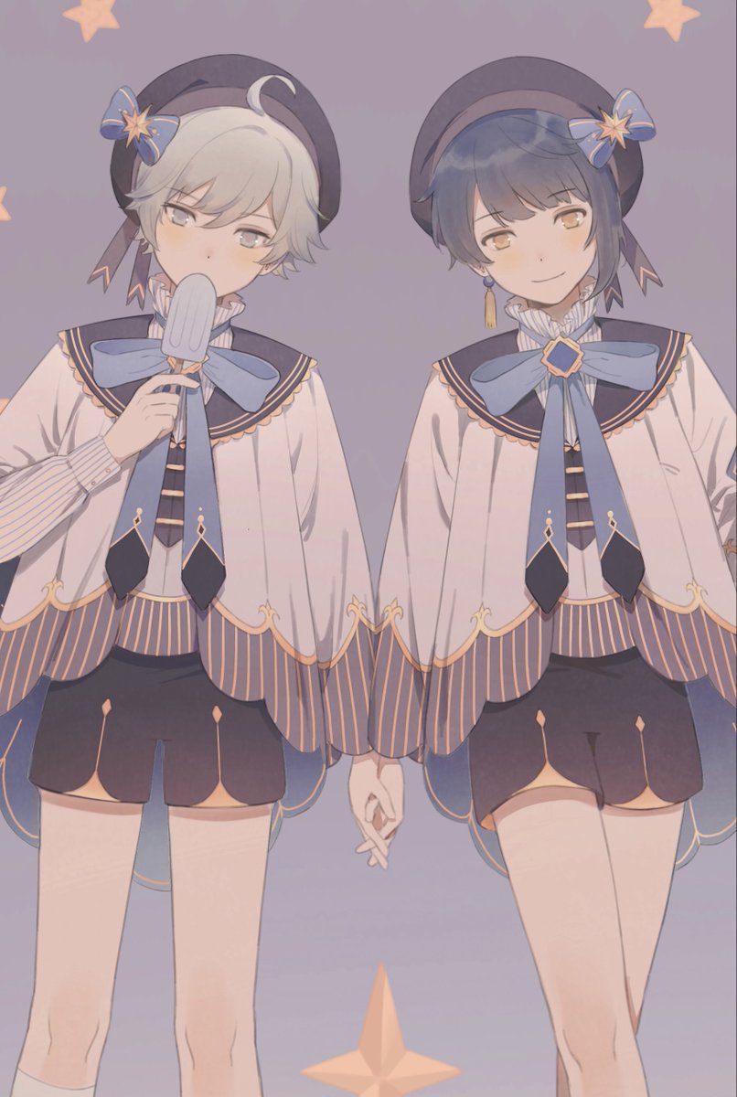 shinyshynii's tweet image. choir boys chongyun &amp;amp; xingqiu 💫 #genshinimpact #原神