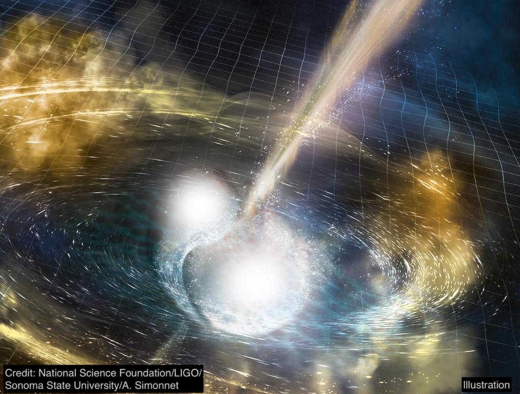 An illustration of GW170817.