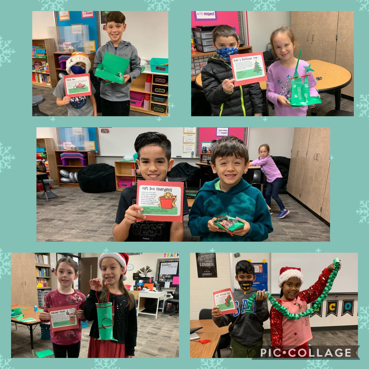 GT STEM Challenge had 1st &amp; 3rd feeling festive! 🎄🎄<a href="/HumbleISD_FCE/">Fall Creek Elem</a> #Bethelight