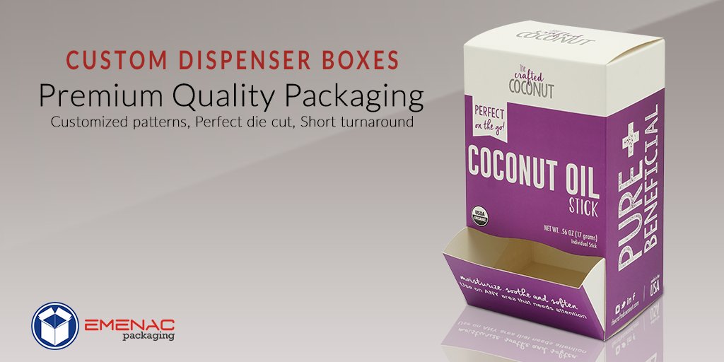 EmenacPackCA's tweet image. Create unique and eye-catching Custom Printed Dispenser Boxes to beat the competition in the retail market.

Product Details: bit.ly/33Rihrf

#custompackaging #dispenserboxes #customboxes
#creativepackaging #emenacpackagingCA