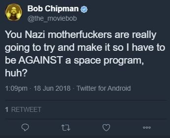The guy is a technocratic fascist out to exterminate everyone he deems inferior... but he thinks he's an enlightened progressive fighting for the good of all mankind.This is not something that's cropped up once or twice in a moment of upset rage, either. It's constant.