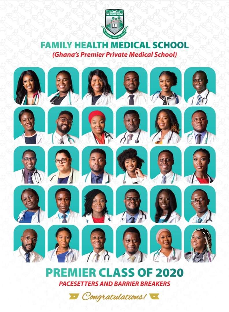 fhmedschool's tweet photo. The vision is always for an appointed time. Ladies and gentlemen, Family Health Medical School, presents thirty (30) gallant medical doctors, help congratulate them and wish them well in their professional journey
#premierclass2020
#premierprivatemedicalschool https://t.co/bgEnPhBncK