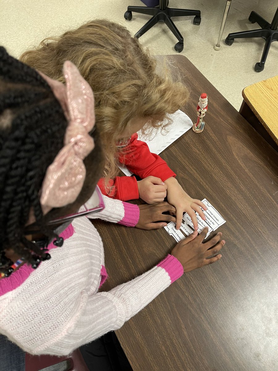 techyteacher25's tweet image. We are focusing on “what” code is and “how” to follow a code! Our 2nd activity is following code to make a tree! Also my third holiday head piece for our competition! #CobbInTech #cobbstem #cobbscience @FordEScobb @CobbInTech @cobbscience @STEMcobb