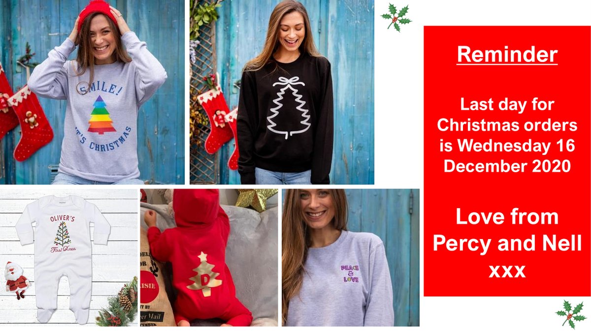 Don't leave those #Christmasgifts too late. We've got so many festive treats online with last orders for Christmas delivery 16 December #ChristmasCountdown #ChristmasJumper #PercyandNell percyandnell.com