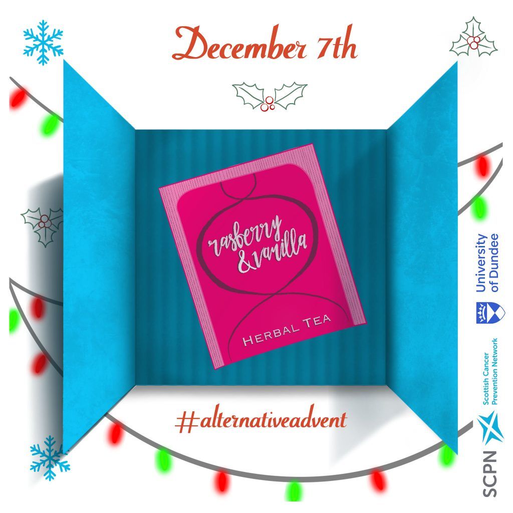 ScotCancerFnd's tweet photo. Tea Time 🎁☕️
A Raspberry and Vanilla teabag is a healthy #alternativeadvent gift that can help you unwind during the busy festive period. This delicious and fruity drink can allow you to relax virtually calorie free.
#Tea #Teatime #AdventCalendar #HealthyDecember #Christmas https://t.co/nmg4sHQIma