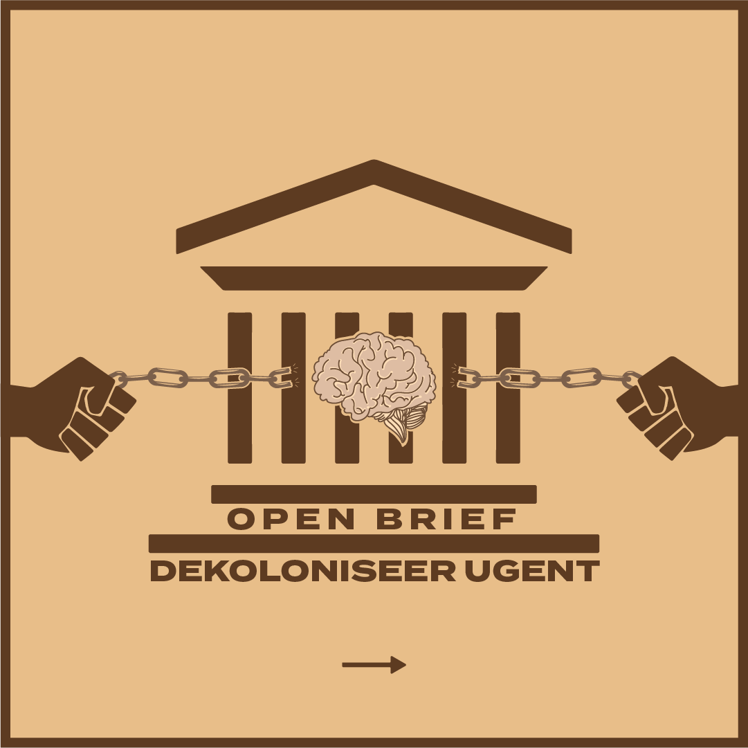 GentUmoja's tweet photo. Umoja, @GentseStud, @engage_ugent en Flux lanceren vandaag een campagne om de @ugent aan te manen écht werk te maken van dekolonisatie. Verspreid de boodschap mee onder #DekoloniseerUGent. 

Lees onze volledige open brief hier: https://t.co/5W422DKapD https://t.co/1NB3L6SMaD