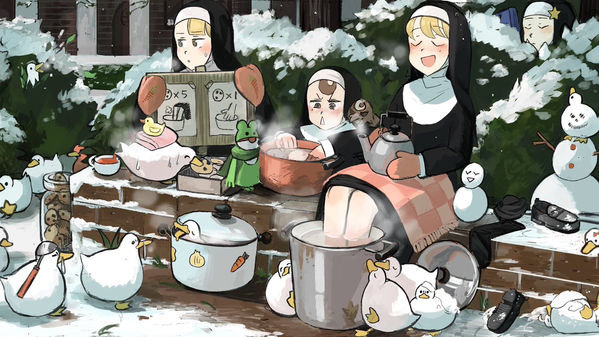 null ,null ,null 「She provides hot water to them. 」|Divaのイラスト
