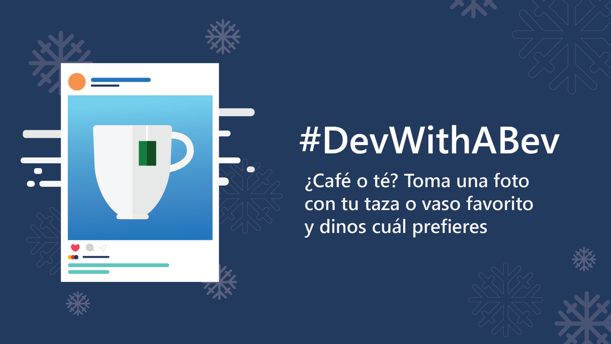 msdevlatam's tweet photo. ☕ o 🍵 ¿Cuál de los dos prefieres a la hora de programar? Toma una foto de tu taza, usa el hashtag #DevWithABev, y compártelo en los comentarios https://t.co/E51q5aEdPp