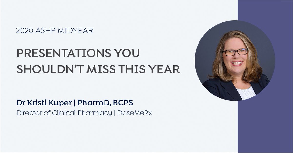 Attending #ASHP20? @Kuperrx highlights exciting #doseoptimization presentations that you shouldn't miss in our latest blog.
loom.ly/QPgBxB4