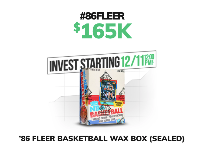 Final verdict on  #86FLEERThis one is a buy at 4/5 (1 is "Run Away" and 5 is "Buy 100% of your allocation").It's got a strong floor of around $150k as long as the box remains unopened, and the cards industry has solid tailwinds.I think the IPO is going to fund quickly.