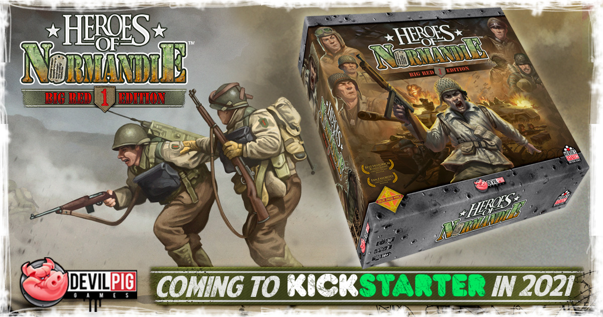 Devil_Pig_Games's tweet photo. La #DevilPig news du lundi ! 🐽
Nous travaillons sur notre prochaine campagne #Kickstarter qui aura lieu début 2021 : #HeroesOfNormandie - Big Red One Edition 😍
➡️ Vous avez déjà un bon aperçu de la boîte finalisé 😉 Qu'en pensez-vous ? 🤔
👉 Page de pré-lancement à venir 😁 https://t.co/owLZilYYx7