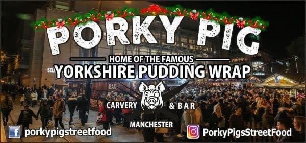 Guys we are back for two weeks only come to saint Ann’s square in Manchester and get a little taste of some of the best street food in Manchester and once again porky pig will be giving away a free Yorkshire pudding wrap to all on duty emergency services staff ❤️🐝❤️