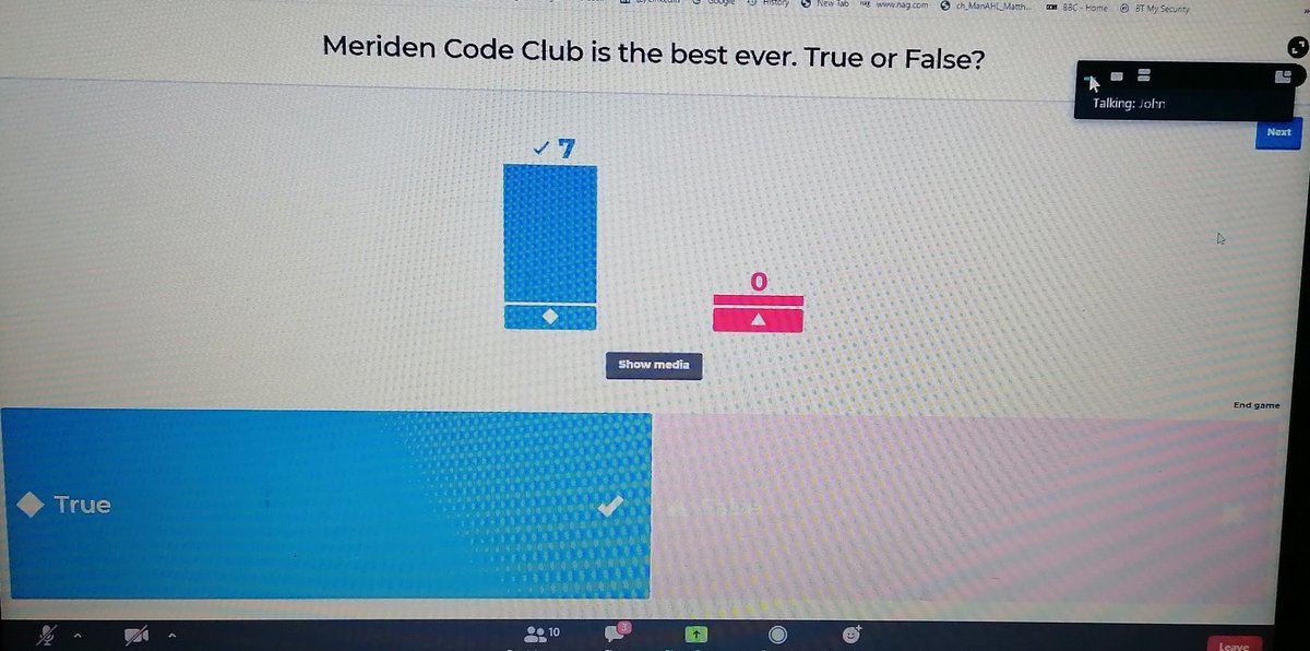 meridencodeclub's tweet photo. It's Monday, time for another virtual Code club session @meridenprimary @GetKahoot @CodeClub #MondayMotivation #codingisfun https://t.co/j6gxyXmhnw