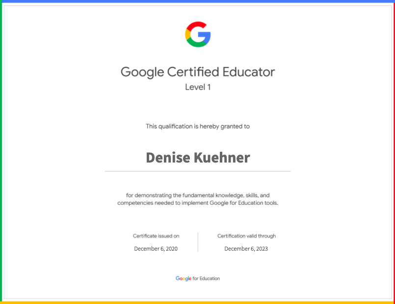 OPS_Science_Lab's tweet image. I just renewed my status as a #GoogleCertifiedEducator by going through training and passing the exam. This is a great way to learn more about teaching with Google, &amp;amp; I highly recommend it.