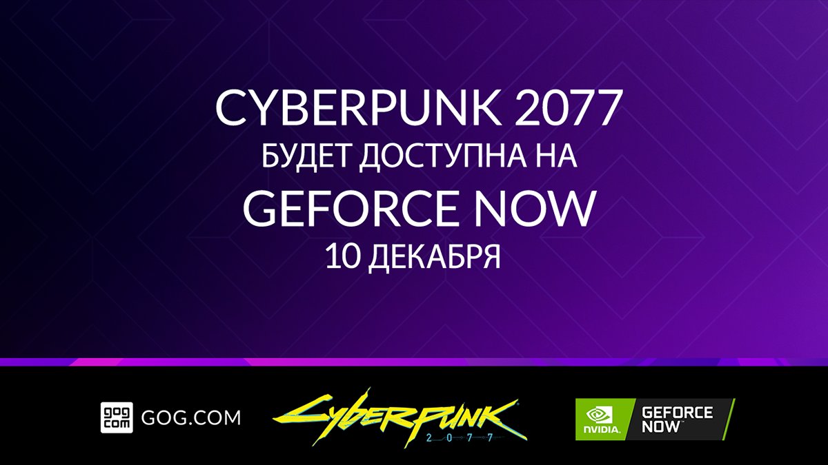 GOG версию Cyberpunk 2077 можно будет запустить через GFN